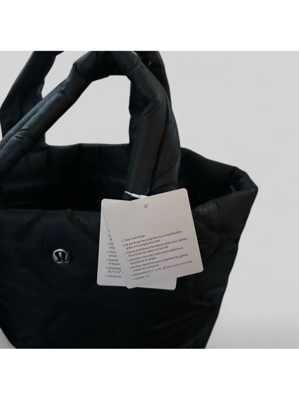 Lululemon Quilty Pleasures Tote Bag black mini 5L-NWT - Picture 6 of 10